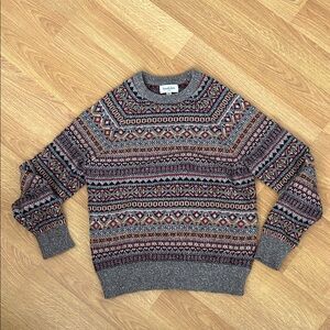 Goodfellow & Co Multicolor Patterned Christmas Crewneck Sweater